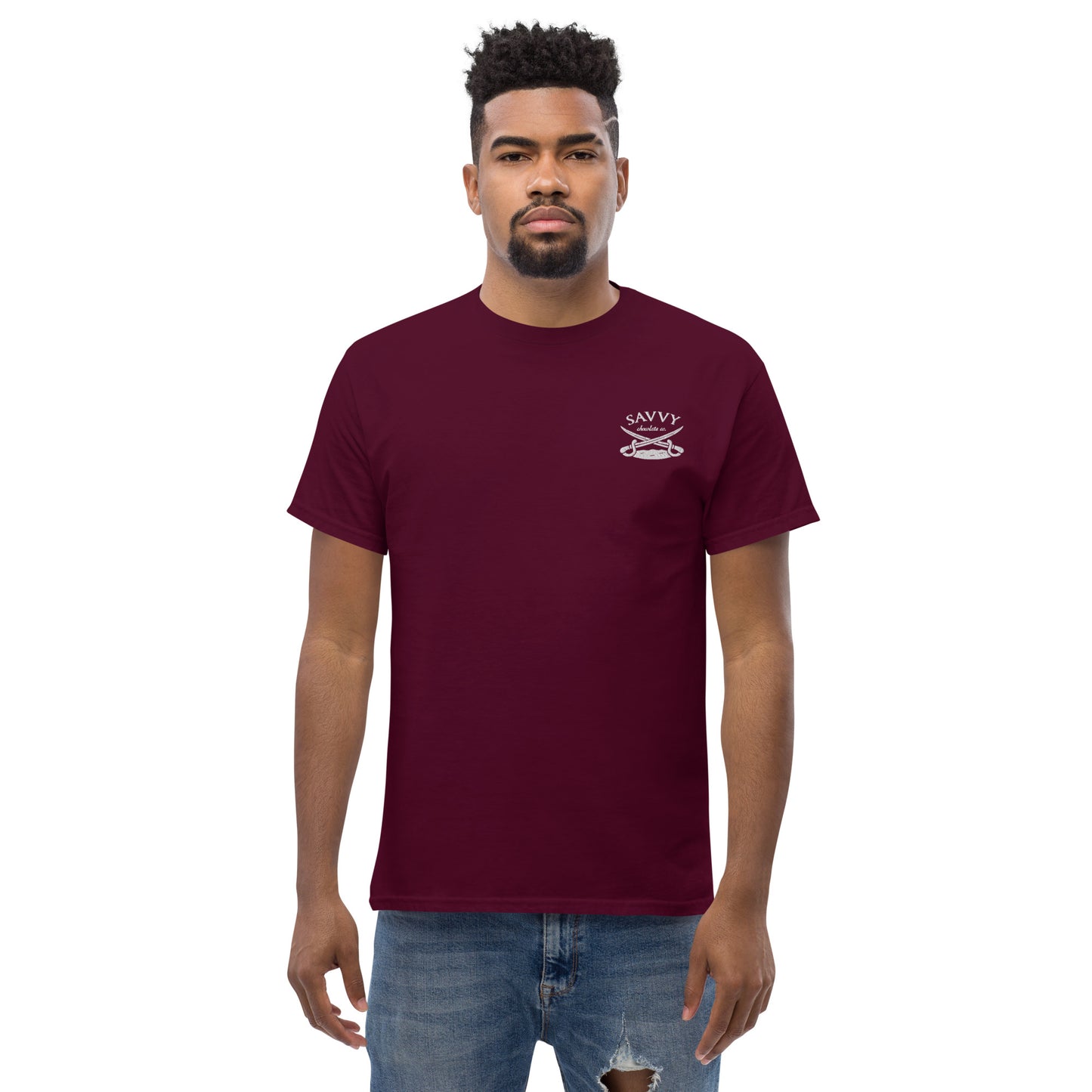 Embroidered Savvy Pirate Logo Unisex classic tee