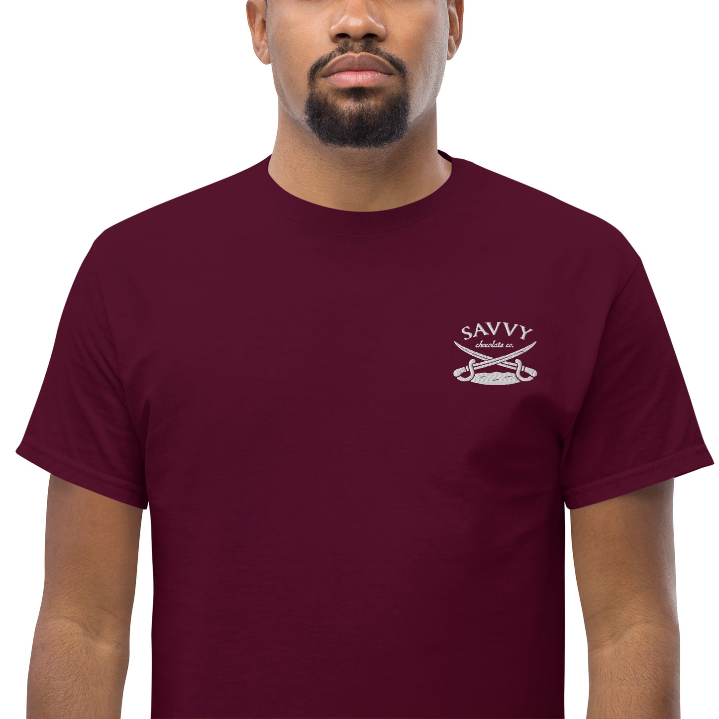 Embroidered Savvy Pirate Logo Unisex classic tee